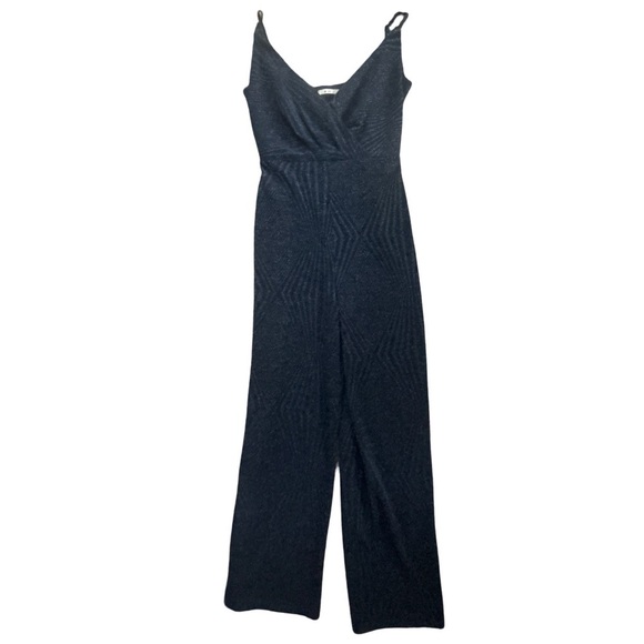 Francesca's Joan Glitter jumpsuit - sleeveless - navy - small - Picture 2 of 2